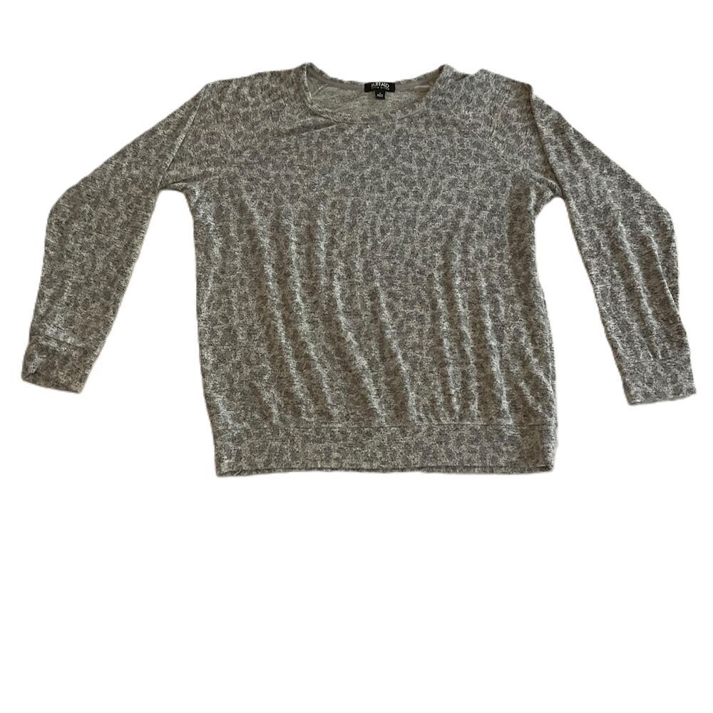 Buffalo David Bitton Womens Gray Animal Print Long Sleeve Shirt Size Large